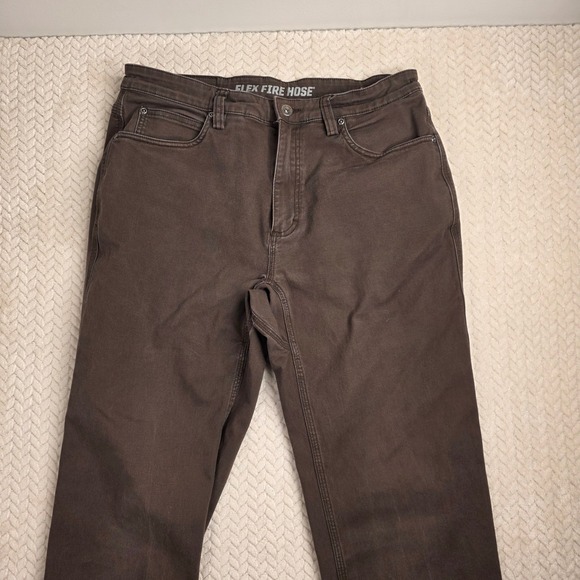 Duluth Trading Co Flex Fire Hose Brown Work Pants Mens 34x32 Regular Fit Utility - Picture 4 of 8